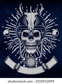 skull riding motorcycle skull riding motorcycle vector hand drawing Shirt designs  biker  disk jockey  gentleman  barber   many others isolated   easy to edit  