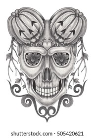 Similar Images, Stock Photos & Vectors of Art skull day of the dead ...