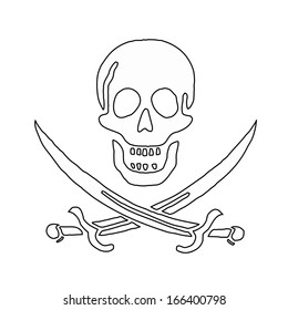 Skull Swords Pirate Symbol Stock Illustration 166400798 | Shutterstock