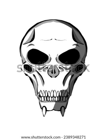 A skull with uncommon shape