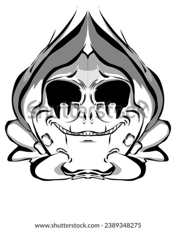 A skull with uncommon shape