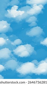 Sky bound Stillness – A Frame of Clouds in Gentle Drift