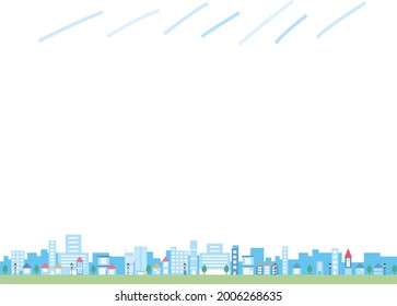 Sky, cityscape and copy space 