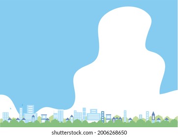 Sky, cityscape and copy space 