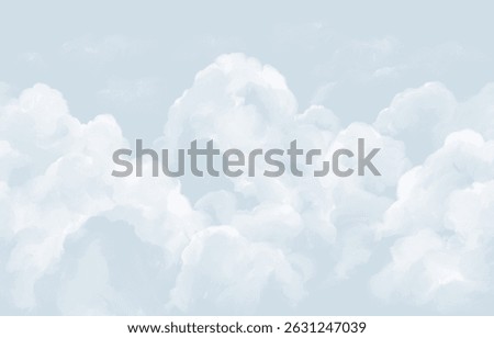 Sky Cloud Abstract White Cloudy Watercolor Illustration Pastel Cloudscape Cumulonimbus Beige Gray Grey Dark Background
