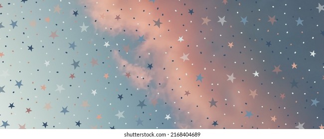 clouds and stars background