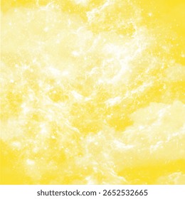 A sky scene with cloud pattern in golden yellow tones and white.  Bright yellow abstract cloud waves