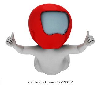 Skydiving Character Representing Free Falling And Render 3d Rendering