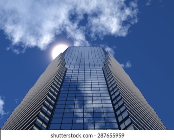 Skyscraper against the sky.