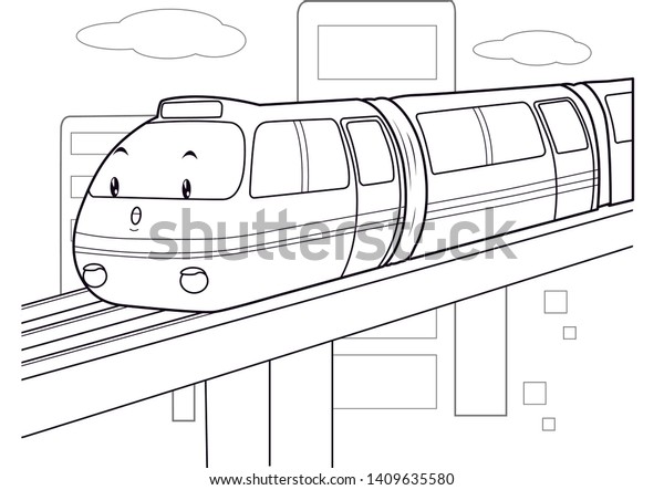 SKYTRAIN  line art\
drawing\
transportation