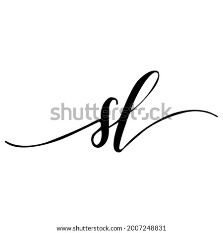 Sl Illsutration logo vector black white
