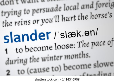 Slander Definition Of The Word 
