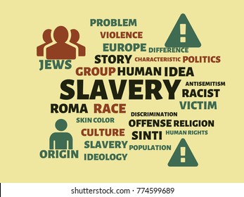 Slavery Image Words Associated Topic Racism Stock Illustration ...