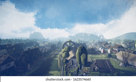 Slavic Medieval Kingdom Village Town