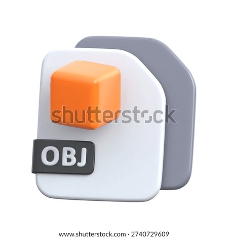 A sleek 3d illustration of obj files for 3d modeling workflow