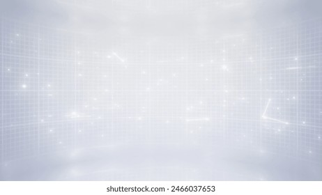 A sleek gray background featuring white particles arranged in a futuristic grid, symbolizing advanced business solutions and digital transformation. - Powered by Shutterstock