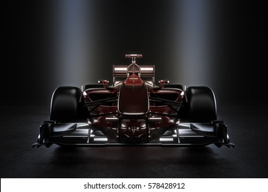 Sleek Team Motor Sports Racing Car With Studio Lighting. 3d Rendering Illustration