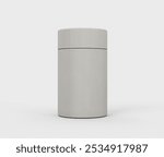 A Sleek White Paper Jar Cylindrical Container Box For Product Packaging Concept 3d Illustration