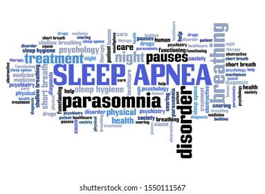 Sleep Apnea Concepts Word Cloud Sign Stock Illustration 1550111567 ...