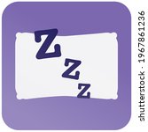 Sleep Pillow ZZZs Purple White Color Gradient Icon