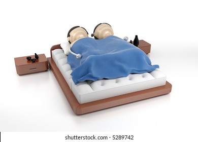 sleeping couple in bed - Powered by Shutterstock - Get 15% off with code: PIKWIZARD15