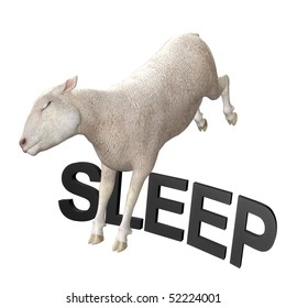 Sleeping sheep or lamb illustration