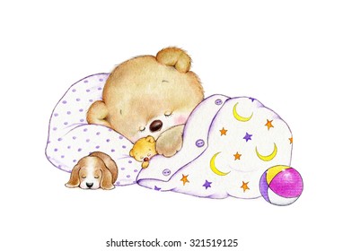 Sleeping Teddy Bear