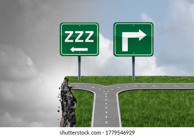 Sleeping while driving and drowsy driver concept as a traffic symbol for drivers that fall asleep at the wheel and the dangers of taking a drive and feeling drowsiness with 3D illustration elements.
