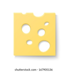 Slice of cheese. Illustration