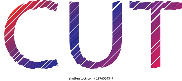 Sliced Text Gradient Effect Design