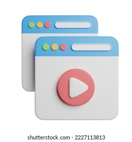Slideshow Presentation 3D Rendering Illustration