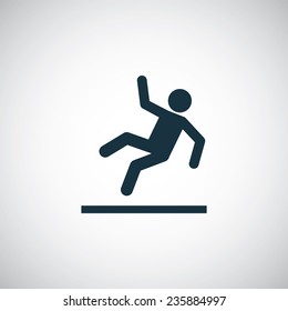 Slippery Floor Icon On White Background 