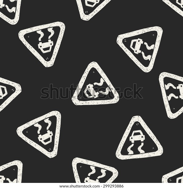 Slippery when\
wet doodle seamless pattern\
background