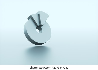 Sliver Chart On White Background. 3d Rendering.