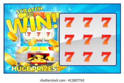 A Slot Machine Lottery Instant Scratch And Win Scratchcard