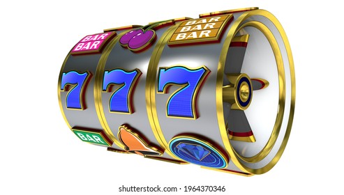 Slot Wheel Casino. 3D Illustration