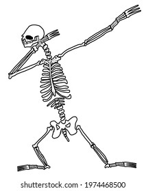 Sloth Dabbing Skeleton Funny Dance