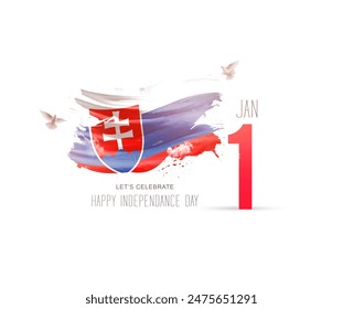 Slovakia Independence day creative art - Powered by Shutterstock