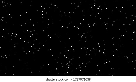 Slow Falling Snow Background On Green Background