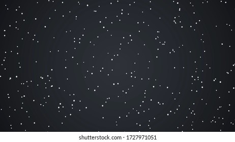 Slow Falling Snow Background On Green Background