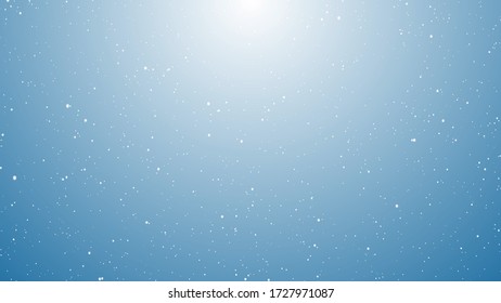 Slow Falling Snow Background On Green Background