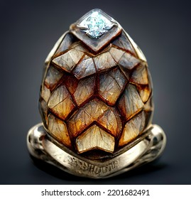 Slughorn Crystal Faberge Egg 3D Render Digital Art