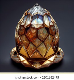 Slughorn Crystal Faberge Egg 3D Render Digital Art