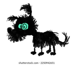 small black traumatized lost dog - Powered by Shutterstock