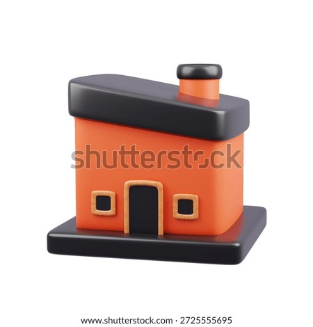 Small Building Construction Icon 3D Illustration