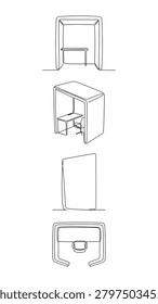 Small cabinet and mailbox style object views show rectangular hardware concepts.