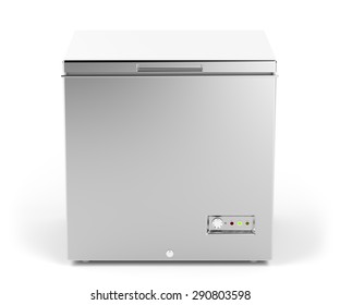 Small Chest Freezer In Silver Color