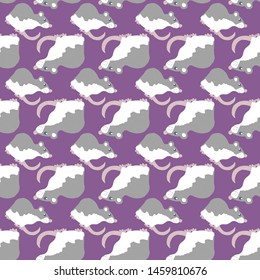 Small grey mice seamless pattern. Endless texture of rats are on violet background. - Powered by Shutterstock