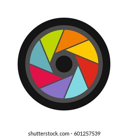 Small objective icon isolated on white background  illustration