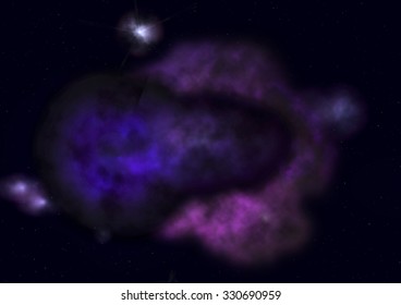 Small part of an infinite star field of space in the Universe. 